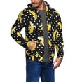 thumbnail image 2 of Kdxio Banana Print Men Hoodies Casual Hoodies for Men with Zip Pockets Full Zip Long Sleeve Sweatshirt Sports Hooded Jacket-Small, 2 of 5