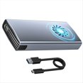 thumbnail image 3 of 10Gbps M.2 NVME SSD Case with Built-in Cooling Fan M.2 SSD Enclosure Dual Protocol NVMe NGFF SSD Adapter, 3 of 5