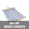 thumbnail image 6 of Bliss Hammocks 48-in. Wide Caribbean Hammock W/ Pillow & Hanging Hardware, 265 Lb. Capacity - Nautical Stripe, 6 of 6