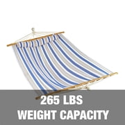 Bliss Hammocks 48-in. Wide Caribbean Hammock W/ Pillow & Hanging Hardware, 265 Lb. Capacity - Nautical Stripe