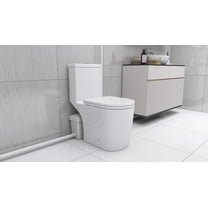 Upflush Toilet For Basement, 600W Macerating Toilet System With Powerful Dual Flush