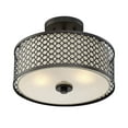 thumbnail image 3 of Trade Winds Hutchins Lattice Semi-Flush Mount Ceiling Light in Oil Rubbed Bronze, 3 of 3