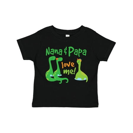 

Inktastic Nana Papa Love Me Grandchild Dinosaur Gift Toddler Boy Girl T-Shirt