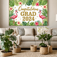 thumbnail image 4 of Tropical Flamingo Congratulations Banner Graduation Party Decorations for School Ceremony Celebration Event, 4 of 8