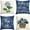 Bule, variant on Blue Hydrangea Spring Summer Throw Pillow Covers, 20 x 20 Inch Today is A Good Day Dark Blue Cushion Case Decoration for Sofa Couch Set of 4