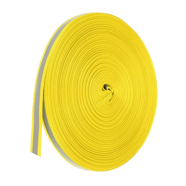 Unique Bargains Bande Réfléchissante, 10mm x 50 Yards Bande Réfléchissante pour Vêtements Imperméables, Jaune