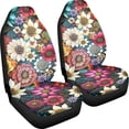 thumbnail image 3 of XYZCANDO 2 pcs Car Seat Covers for Interior Car Interior Decor Cozy Wear Resistant, Auto Van Truck Front Seat Cover, Flowers Pattern, 3 of 10