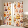 thumbnail image 2 of Homewish Cute Cartoon Capybara Black Out Curtains,Colorful Stars Print Curtains Pack of 2 (42x63 Each),Kawaii Animal Kapibara Bedroom Curtains For Gitls Boys,Luxury Bedroom Decor, 2 of 6