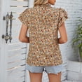 thumbnail image 4 of Blusa suelta con cuello en V y manga corta con estilo para mujer OAVQHLG3B Store lin121212, 4 of 5