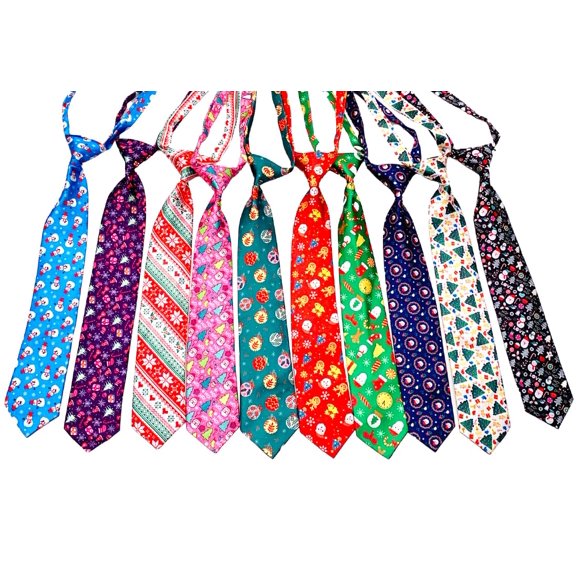 Set de corbatas para perros PET SHOW, 10 unidades, Navidad, grandes, ajustables