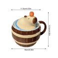 thumbnail image 2 of 3D Capybara Mugs 450ml Cute Capybara Coffee Mugs With Lid, Tea Mug, 2 of 6
