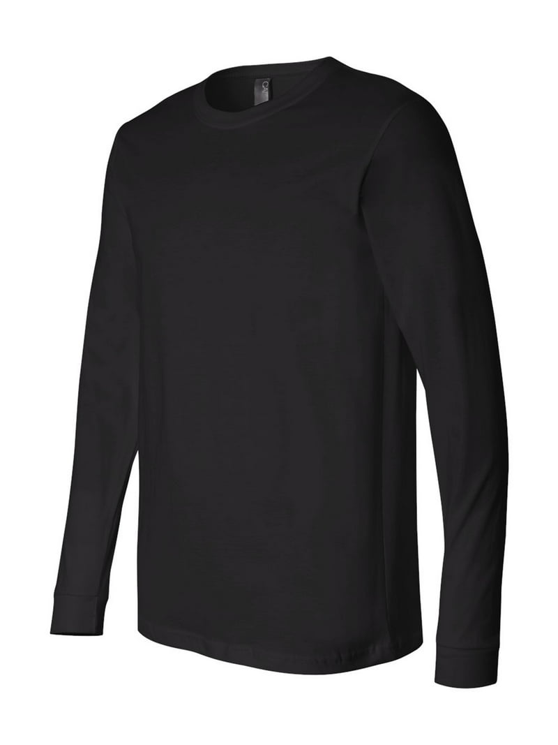 Bella + Canvas - Unisex Long Sleeve Shirt - Men Jersey Tee Black