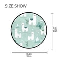 thumbnail image 5 of 36.2 Inch Round Floor Mat Cute Cartoon Llama Pattern Carpet Decor Rug for Living Room Bedroom, 5 of 6