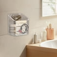 thumbnail image 2 of Small Wall-Mounted Bathroom Organizer, Transparent Plastic Shelf for Toothbrushes, 2 of 6