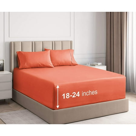 Extra Deep Pocket Sheets 4 Piece Sheet Set King Size Bed King Size Sheets Deep Pocket, Ultra King Size Bed Sheets