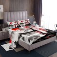thumbnail image 1 of Erosebridal Japanese-Style Full Sheet Sets, Red Maple Tree Bedding Full Size, Watercolor Ink Decor 4pcs, 1 of 7