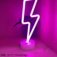 thumbnail image 4 of Flash Neon Signs LED Modeling Power Decor Night-lights "Decorative Light with Base Wall Decor Night-lights Desktop Bedroom Window Lamp Party Decoration Pink, 4 of 7