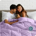 thumbnail image 4 of 500-TC Egyptian Cotton All Season Comforter for Adults Eastern King Size 108" x 118" Inches, 1pc Comforter Box Stitched with 4 Corner Tabs, 300 GSM Comforter, (Lilac), 4 of 7