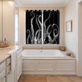 thumbnail image 3 of Curtains 84 Inches Long 2 Panels, Black Octopus Coastal Grommets Window Treatment Curtain, Nautical Ocean Modern Abstract Art Thermal Curtains Drapes for Living Room/Bathroom, 3 of 9