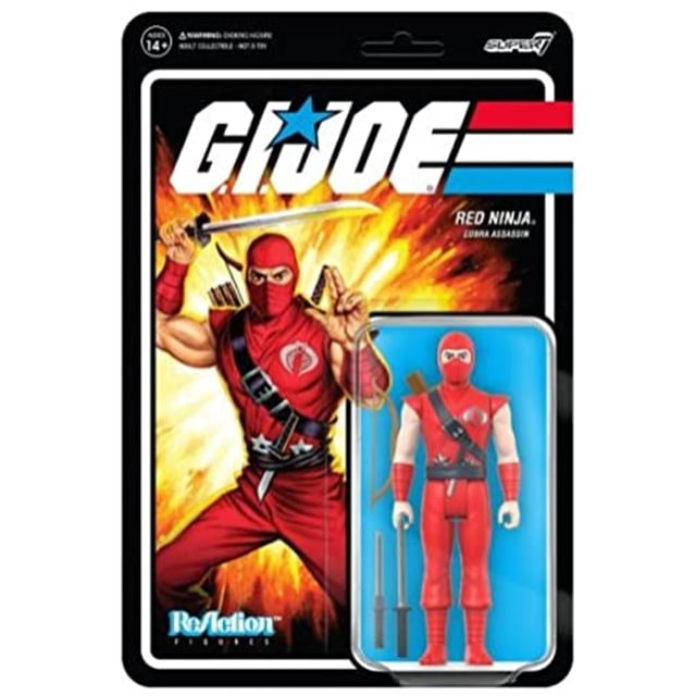 Figura de reacción GI Joe Red Ninja Wave 3 Cobra Assassin Super 7
