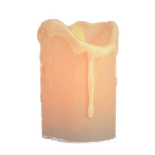 Blinkee A7030 4 in. LED Dripping Wax Moving Flame Flickering Pillar