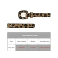 thumbnail image 4 of INSPIRE CHIC Women Leopard Printed Retro Belts, 0.7" Width Faux Leather Fur Waistband for Jeans Pants Dresses 44.9x0.7"(LxW) Black Brown, 4 of 6