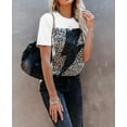 thumbnail image 2 of Anbech Women Lightning Leopard Tshirt Graphic Tee Shirts Tops, 2 of 5