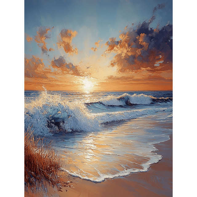 Qisvanset 12x16 Inch Matthew Coastal Bible Canvas Wall Art, Beach Landscape Scripture Art Household Wall Decor