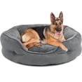 thumbnail image 1 of Cama para Perro OPUEW Gris con Fondo Antideslizante y Terciopelo Cómodo para Perros Grandes, 1 of 7
