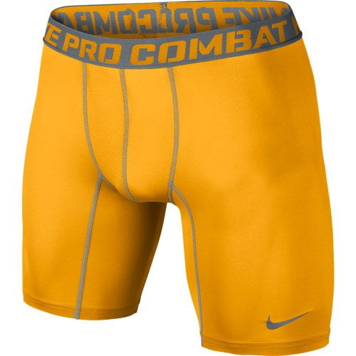nike pro combat shorts yellow