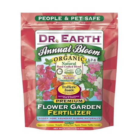 Dr. Earth Organic & Natural Annual Bloom Flower Garden Fertilizer, 4
