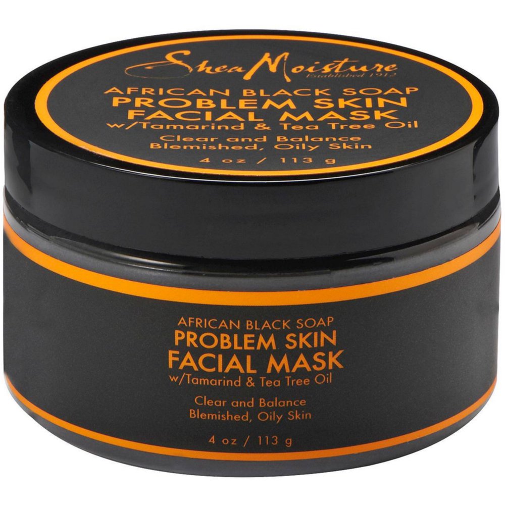 Shea Moisture African Black Soap Problem Skin Facial Mask 4 oz (Pack of