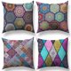 thumbnail image 1 of Juego de 4 fundas de cojín bonitas fundas de almohada cuadradas decoración para sofá sala de estar dormitorio oficina 45x45 cm (4 estilos) JAMW Sencillez, 1 of 5