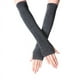 thumbnail image 2 of Guantes de invierno para mujer, largos, sin dedos, de punto, para muñeca y brazo, 2 of 3