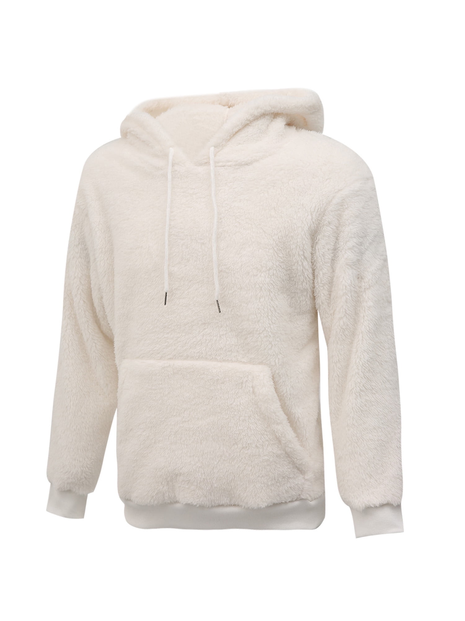 JYYYBF Mens Fuzzy Pullover Hoodie Sherpa Sweatshirt Long Sleeve