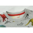 thumbnail image 3 of POPTEM Boys Sweatshirts Dinosaur Long Sleeves Top Cotton Crewneck Pullover Grey 6T, 3 of 6