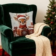 thumbnail image 6 of Christmas Decorative Pillow Covers 18x18" for Holiday Party Supplies Christmas Decorative Pillow Cases with Soft Fabric Hidden Zipper, 6 of 7