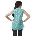 thumbnail image 4 of Moomaya Printed Mandarin Collar Tunic Sleeveless Casual Tank Top Summer Wear, 4 of 6