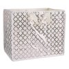 Contemporary Home Living 21" Bronze and White Multi-purpose Tote Bag