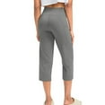 thumbnail image 6 of Mohiass Capri Pants for Women, Summer Casual Pull On Womens Capris, Women's Casual Pants & Capris, Ladies Capris with Pockets Gray XL, 6 of 8