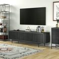 thumbnail image 4 of Evelyn&Zoe Whitman Rectangular TV Stand for TV's up to 75", Charcoal Gray, 4 of 5
