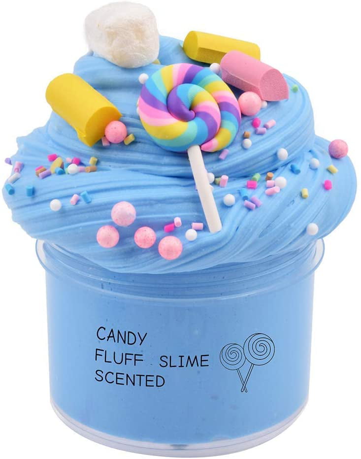 Butter Birthday Contton Candy Slime Floam Slime Stress Relief Scented Putty Sludge Toy Purple 