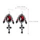 thumbnail image 4 of 1 pareja pendiente gótico cristal cuelga pendiente negro para mujeres disfraces de Halloween, 4 of 7