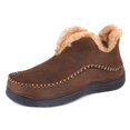thumbnail image 1 of Wishcotton Men's Moccasin Bootie Slippers With Cozy Memory Foam, Winter Warm Fuzzy Indoor Outdoor House Shoes Coffee,9 M US, 1 of 4