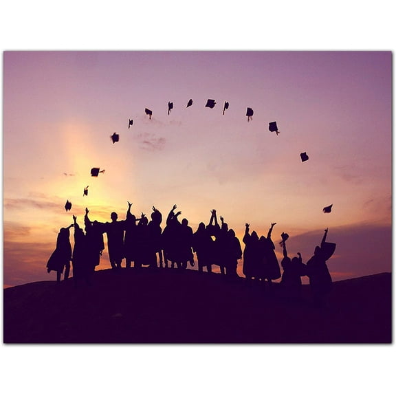 Small World Greetings Sunset Graduation Cards 12 Count - Blank Inside with White Envelopes - A2 Size 5.5" x 4.25" - Friends, Family, Colleagues, and More