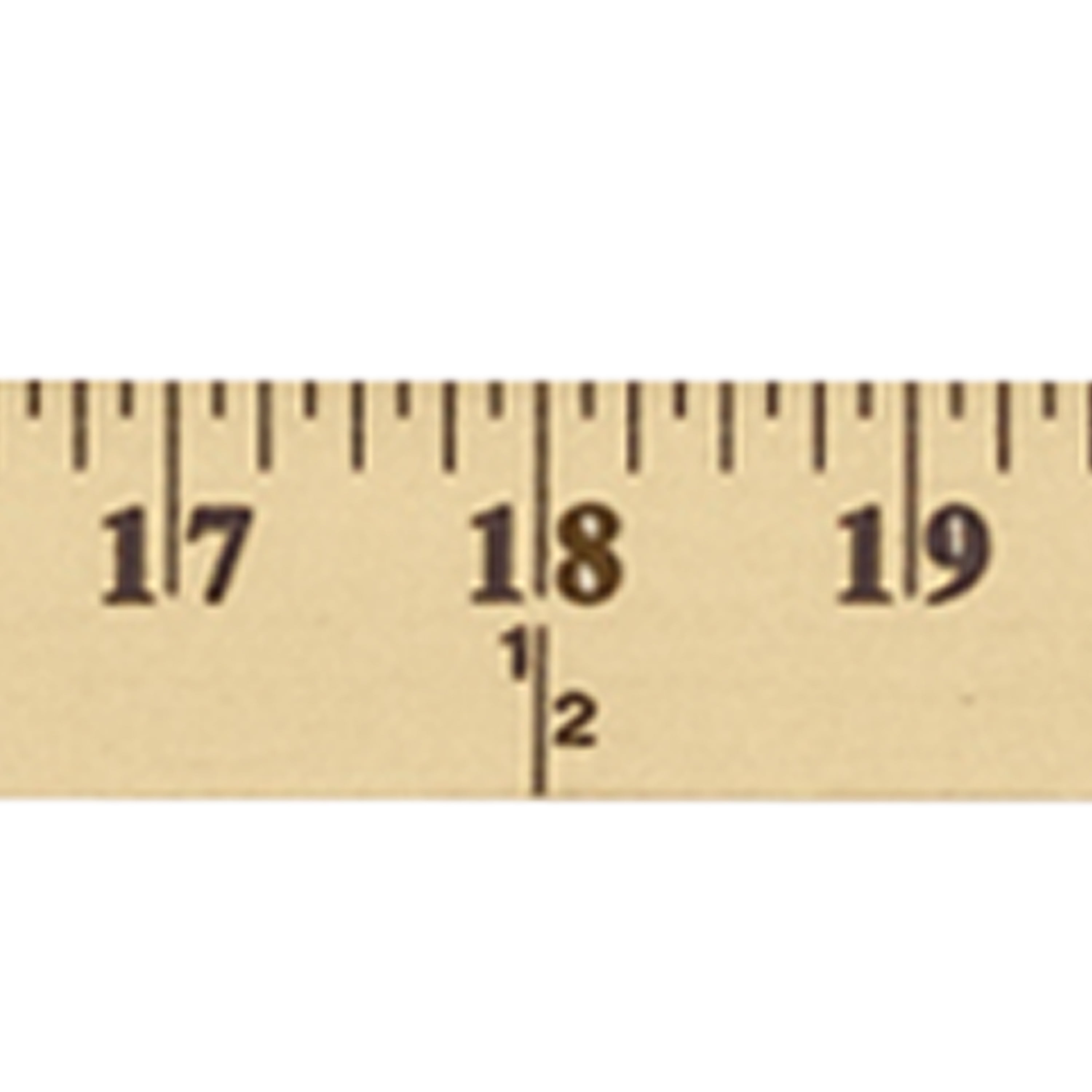 926072-5 Westcott Ruler: Inch/Metric, 1/8 in, 36 in Lg , 914 mm Lg , Wood