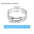 thumbnail image 2 of Abrazadera de Manguera Uxcell, Ajustable de Acero Inoxidable de 5/6" a 1 5/7" para Línea de Combustible y Fontanería, Paquete de 12, 2 of 7