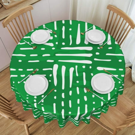 

ZNDUO Tablecloths 60 x60 Round Tablecloths - Washable Polyester Tablecloth Decorative Fabric Tablecloths for Table Buffet Party and Camping Bamboo Doodle Pattern