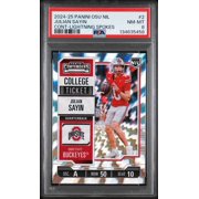 Graded 2024 Panini Ohio State NIL Contenders Julian Sayin #2 Lightning Spokes /99 PSA 8