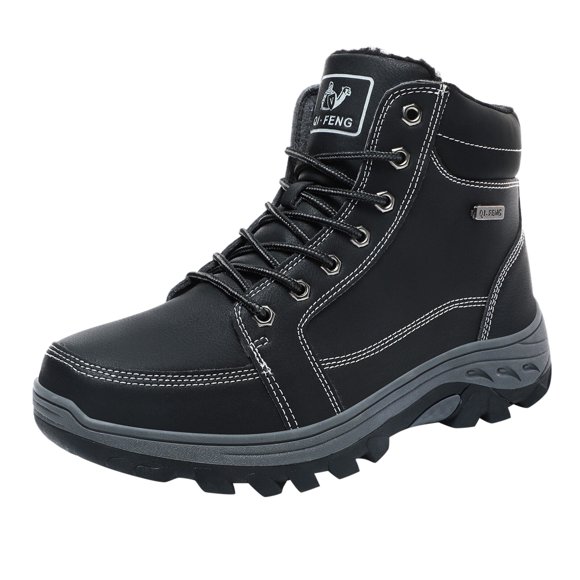 WEAIXIMIUNG Hiking Boots Men Non and Collision Prevention Soft Inner Layer Thermal Snow Boots Winter High Top Outdoor Hiking Shoes for Mens